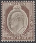 Aron R. Halberstam Philatelists Ltd.; British Commonwealth Stamps: MALTA - KEVII; Scott: 26; SG: 43; Condition: VF LH