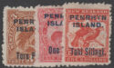 Aron R. Halberstam Philatelists Ltd.; British Commonwealth Stamps: PENRHYN - KEVII; Scott: 10-12; SG: 14-16; Condition: F-VF H