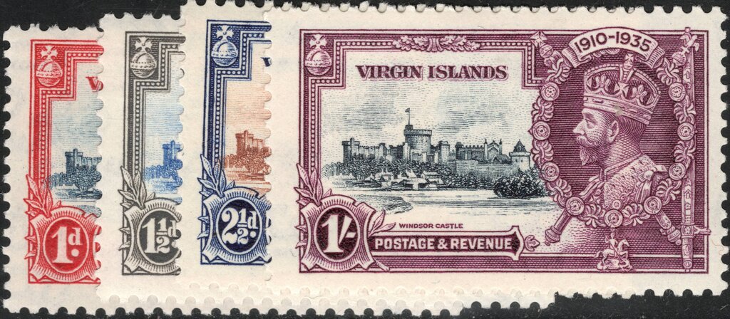 Aron R. Halberstam Philatelists Ltd.; British Commonwealth Stamps: VIRGIN ISLANDS - KGV; Scott: 69-72; SG: 103-106; Condition: VF H