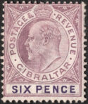 Aron R. Halberstam Philatelists Ltd.; British Commonwealth Stamps: GIBRALTAR - KEVII; Scott: 56b; SG: 60a; Condition: F-VF HR