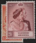 Aron R. Halberstam Philatelists Ltd.; British Commonwealth Stamps: NORTHERN RHODESIA - KGVI; Scott: 48-49; SG: 48-49; Condition: VF LH
