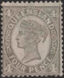 Aron R. Halberstam Philatelists Ltd.; British Commonwealth Stamps: QUEENSLAND - QV; Scott: 136 var; SG: 294a; Condition: F-VF LH