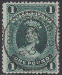 Aron R. Halberstam Philatelists Ltd.; British Commonwealth Stamps: QUEENSLAND - QV; Scott: 83; SG: 161; Condition: VF U