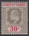 Aron R. Halberstam Philatelists Ltd.; British Commonwealth Stamps: STRAITS SETTLEMENTS - KEVII; Scott: 119; SG: 134a; Condition: F-VF LH