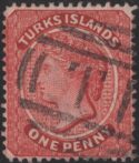 Aron R. Halberstam Philatelists Ltd.; British Commonwealth Stamps: TURKS - ; Scott: none; SG: 4; Condition: F-VF U