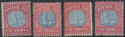 Aron R. Halberstam Philatelists Ltd.; British Commonwealth Stamps: VICTORIA - QV; Scott: J11-14; SG: none; Condition: F-VF LH